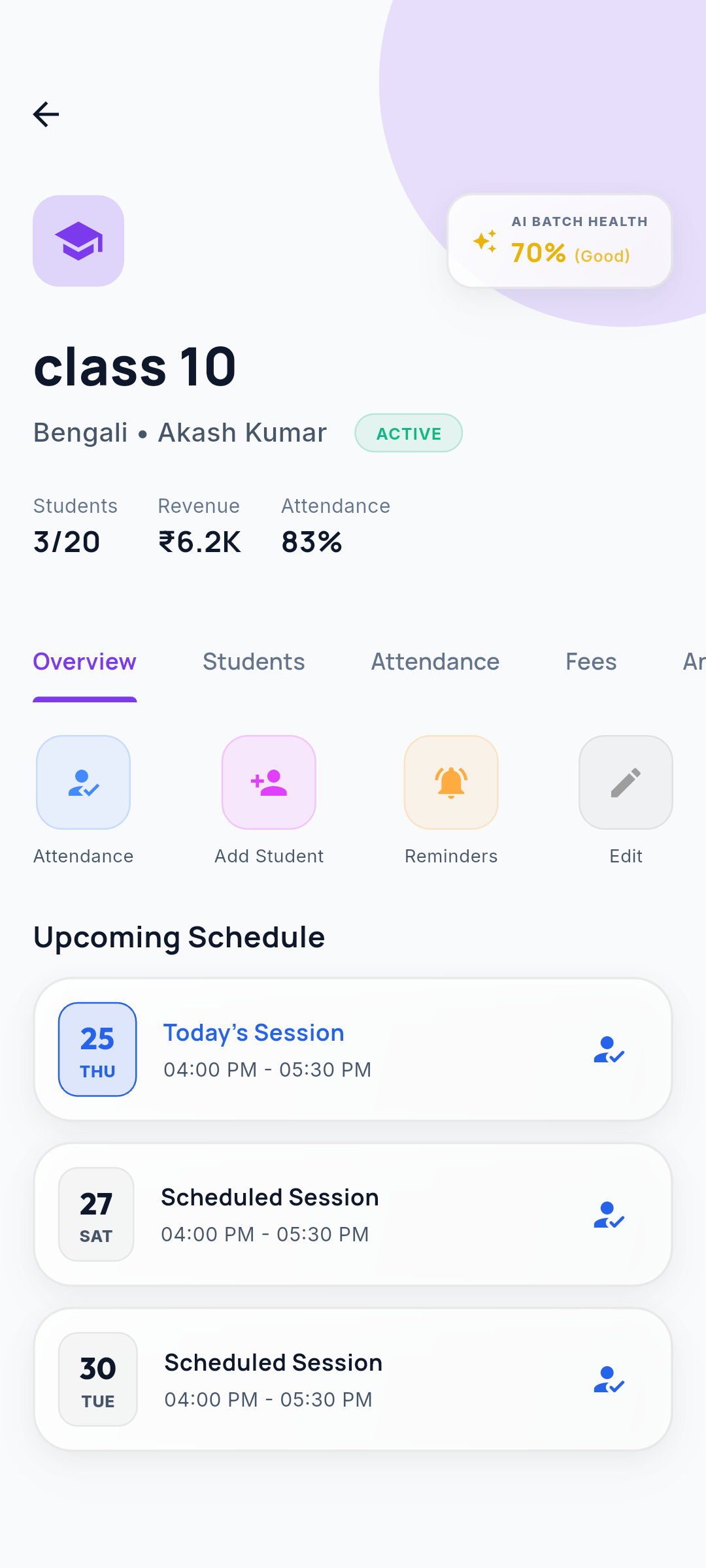 Detailed Batch Dashboard